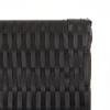 5 Piece Black Poly Rattan Folding Screen