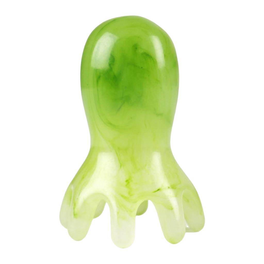 Octopus Head Honey Wax Resin Meridians Head Comb Portable Shoulder Neck Massager Soothing Meridian Massage Comb