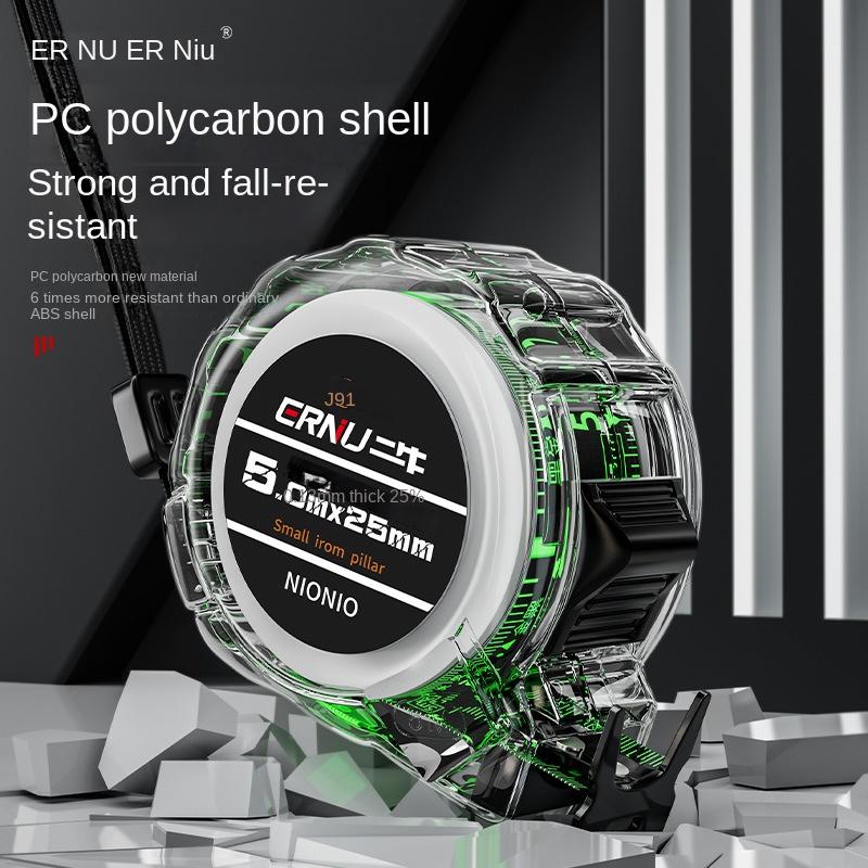3/5/7/10m Fluorescent Tape Measure Double-sided Scale Black Technology Wear-resistant Thickened Multi-purpose Measuring Tape