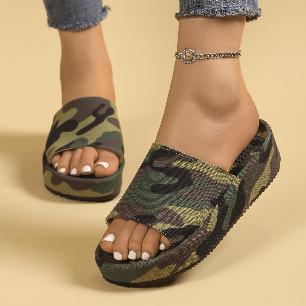 Fashion Lady Slippers Shoes Retro Womens Summer Flip Flops Casual Slippers Flat Sandals Beach Open Toe Flat Slippers for Women Slides