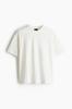 H M Loose FiT T sHirT wHiTe