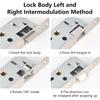 Aluminum Alloys Point Door Lock Reversible Latches For Interior Exterior Door