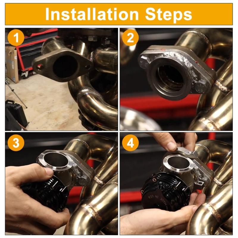 Steel 38mm To 38mm Flange Adapter Convenient 38mm To 38mm Manifold Adapter Easy To Install 2 Bolt Flange Adapter for DIY