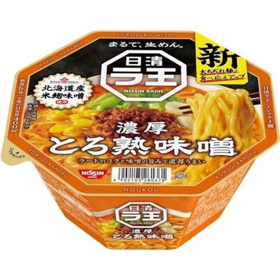 Raoh Torojuku Miso Richness Lard Flavor Nissin Foods Cup Noodles 118g12 pieces