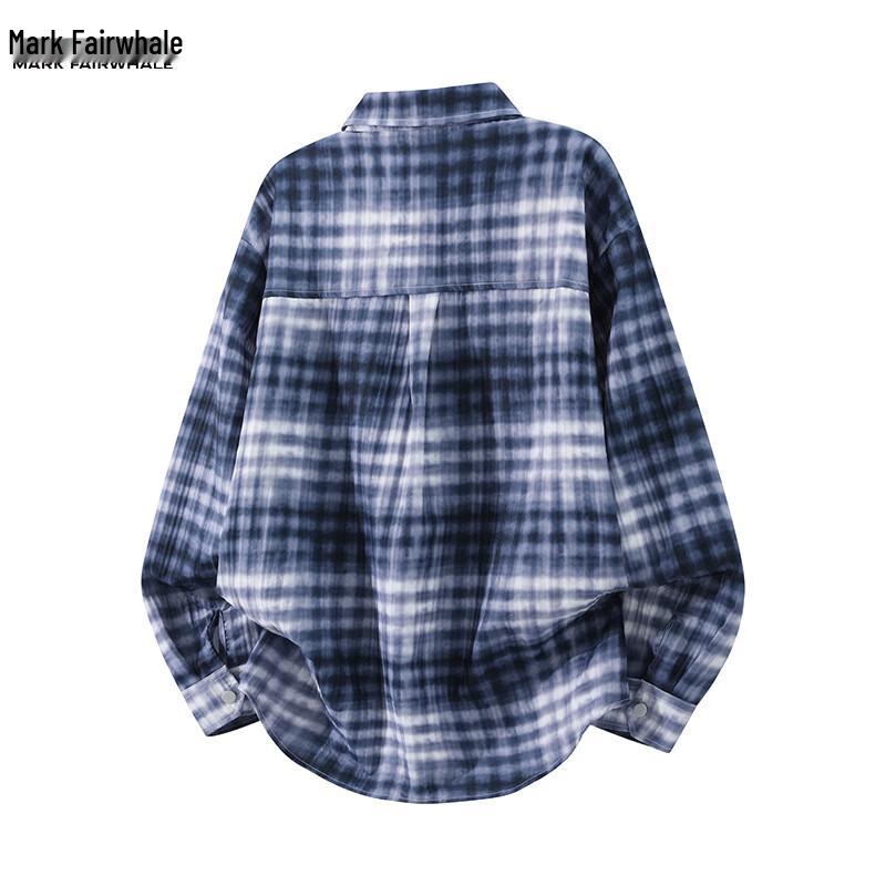 Mark Fairwhale Men's Plaid Long Sleeve Casual Shirt