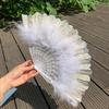 1PC Dance Hand Fan Party Decoration with Pendant Gothic Court Feather Lace Vintage Lolita Folding Fan
