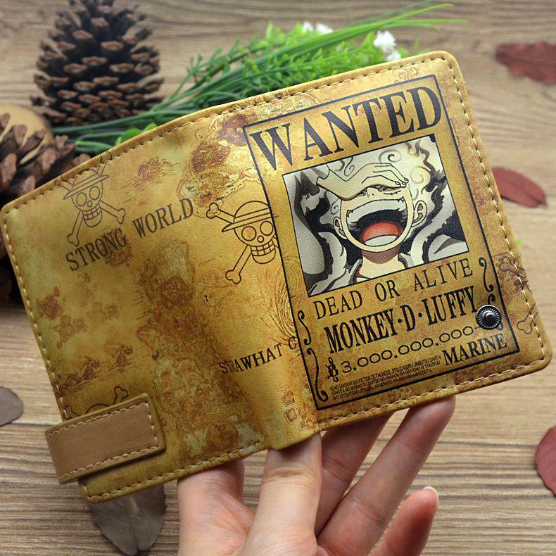 Portmonetka na monety i etui na karty zapinane na zamek błyskawiczny z motywem One Piece