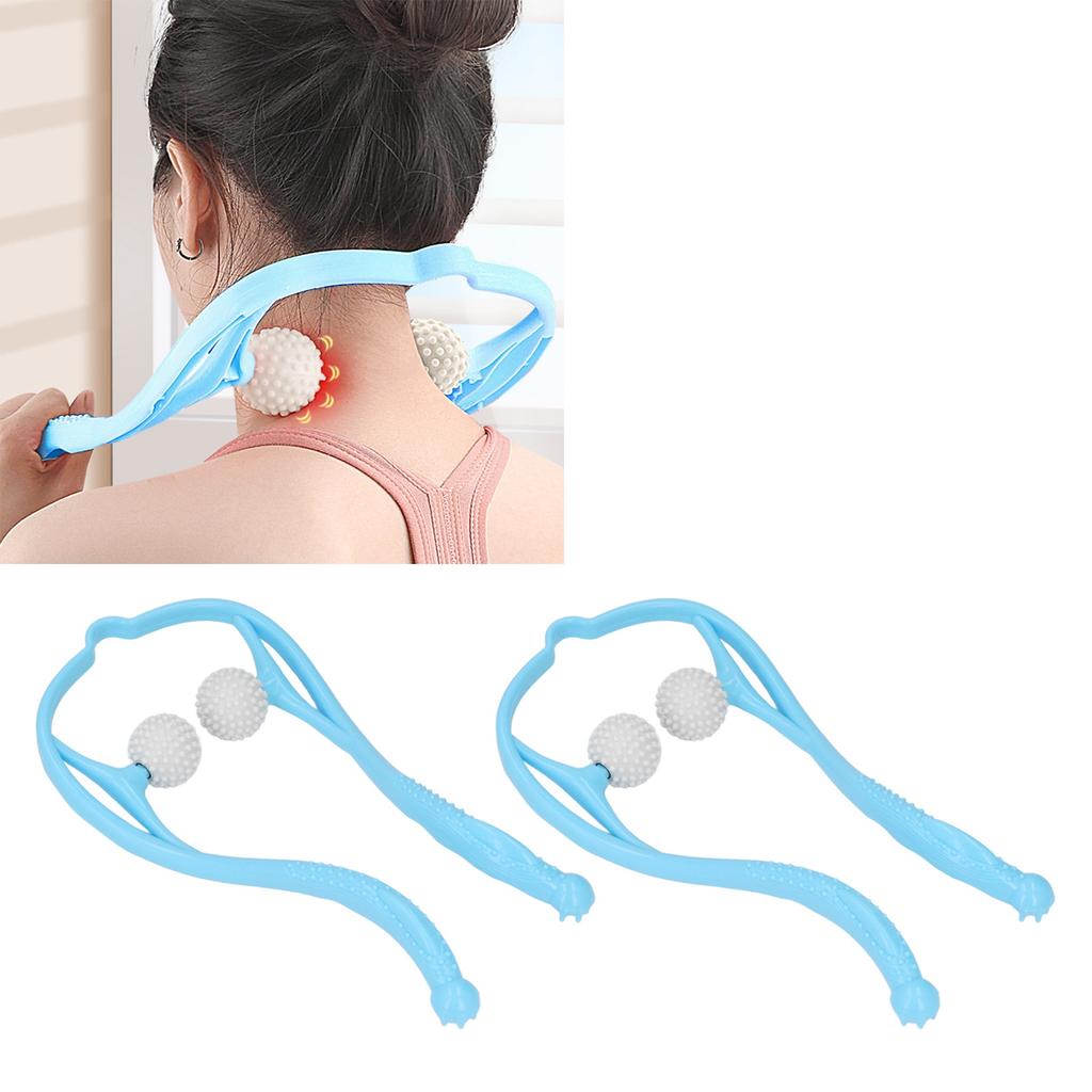 2pcs Neck Massager Dual Trigger Point Ergonomic Handheld Massager for Neck Shoulder