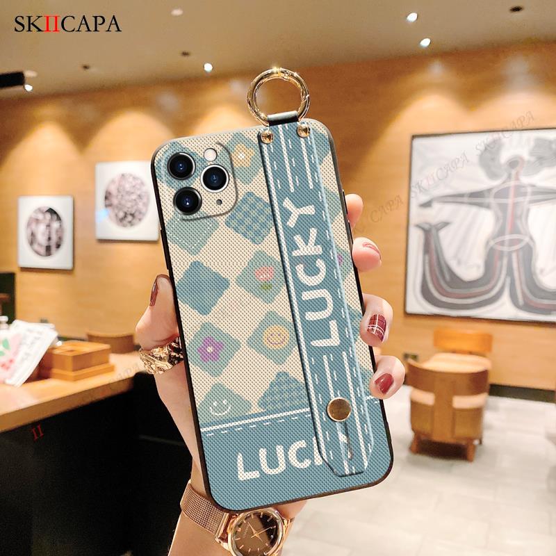 Wrist Strap Stand Case For Oppo Reno 10 pro + Vintage Flower Holder Soft TPU Silicone Shockproof Cover For Oppo reno 9 8 7 SE 6Z
