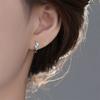 Light Minimalist Blue Star Hoop Earrings For Women Party Exquisite Light Jewelry