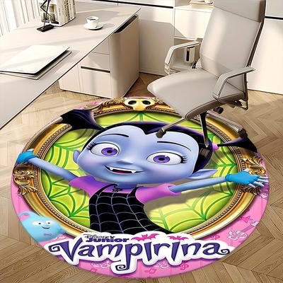 Vampirina Chair Mat Round Rug-Office Carpet, Machine Washable, Non-slip, Suitable for Living Rooms, Bedrooms