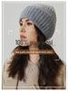 100% Wool Snowflake Pattern Knit Hat - Warm & Versatile for Women and Men