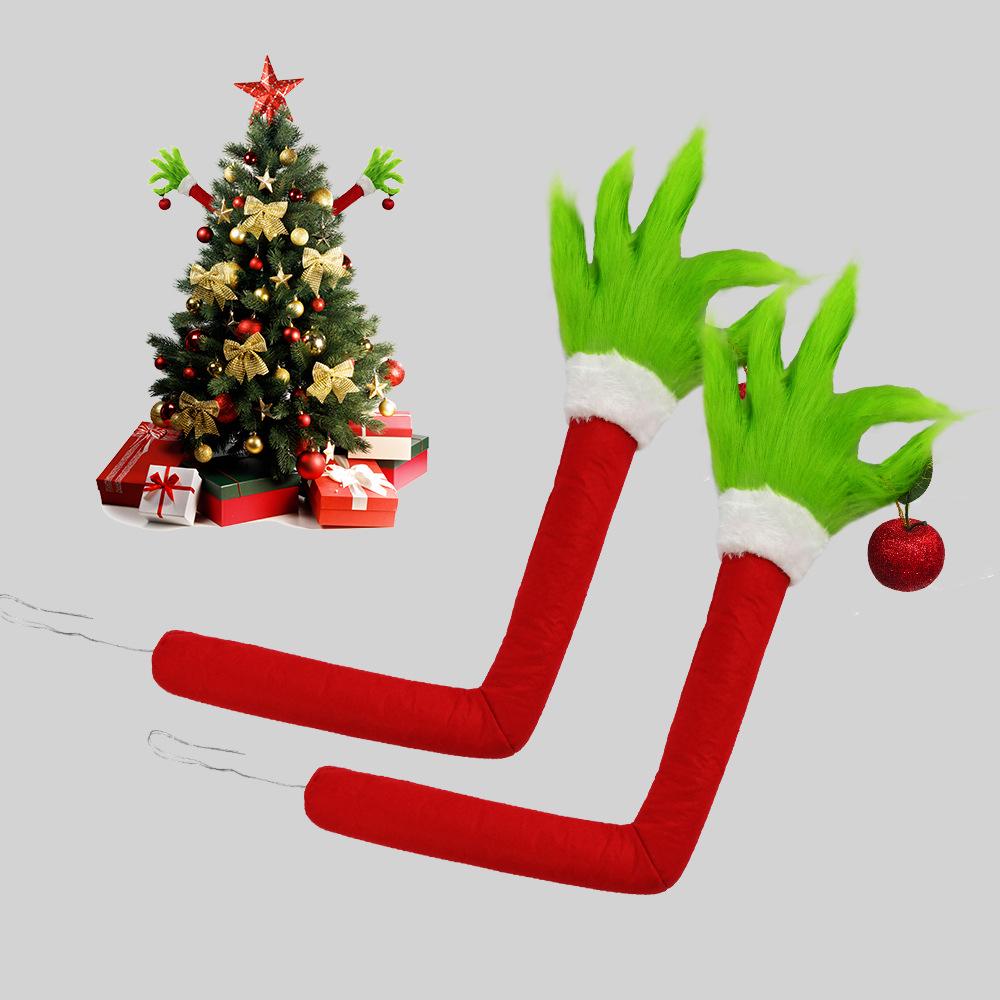 Grinch Apple Christmas Arm Decorations - Cute & Funny Masquerade Props