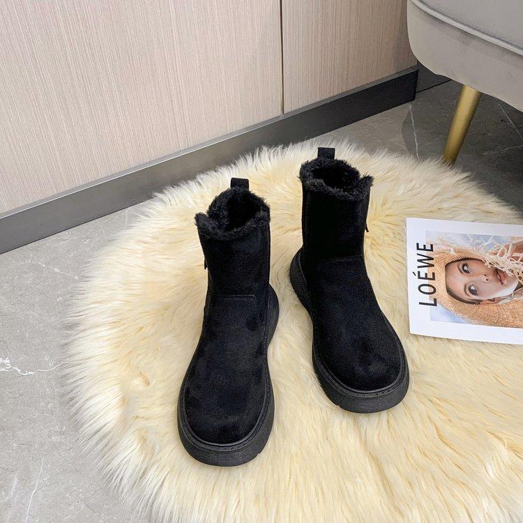 Popular snow boots for women 2024 new winter fashion trend warm and plush thick casual boots anti slip classic cotton shoes