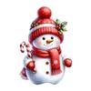 Snowman Christmas Tree Ornament Acrylic Cartoon Snowman Hanging Ornament for Car Rearview Mirror Window Christmas Tree Party Decor