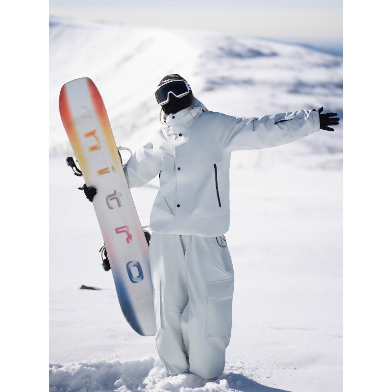 Skiwear men and women winter outdoor waterproof windproof thickened warm thickened snowboard snowboarding clothes ski suit set