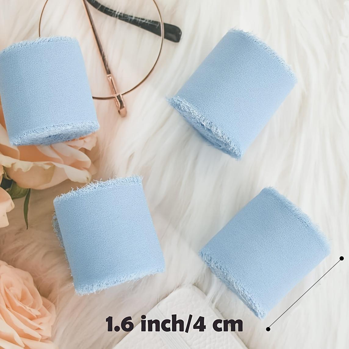 

1 рулон синей шифоновой ленты размером 1,6 дюйма X7,1, используется для упаковки подарков, украшения бордюров ручной работы, упаковки букетов, свадебных приглашений