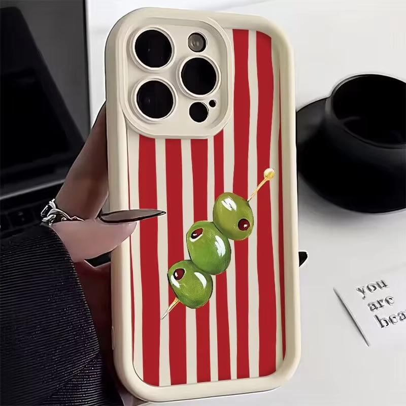 

Green Olive Red Striped Phone Case For Xiaomi Redmi Note 14 Pro 4G 15 13 12 11 Pro Plus Redmi Note13 pro 5G Soft Silicone Cover Redmi Note 12 Pro 5G