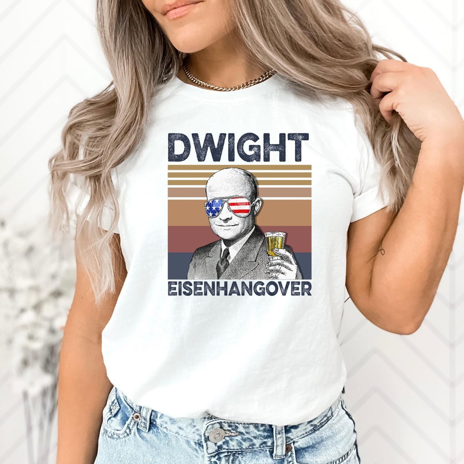 Dwight Eisenhangover Adult Humor Funny T-Shirt XL