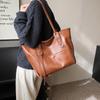 Urban Solid Color Tote Bag For Women With Pu Material And Double Shoulder Straps For Daily Use