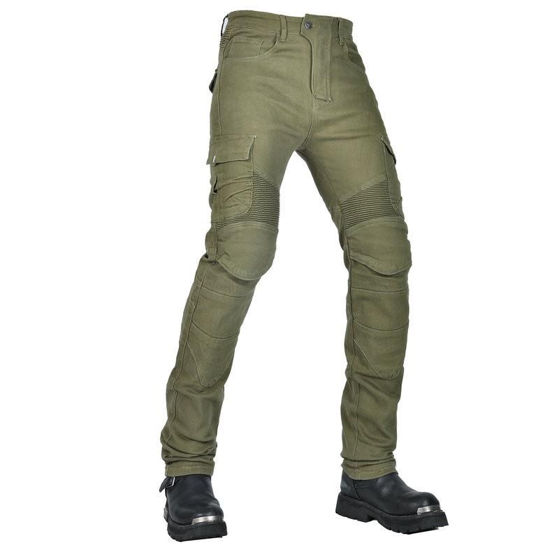 Mens Motorcycle Riding Pants With Protective Padding Multi-Pocket Tactical Workwear Off-Road Street Use