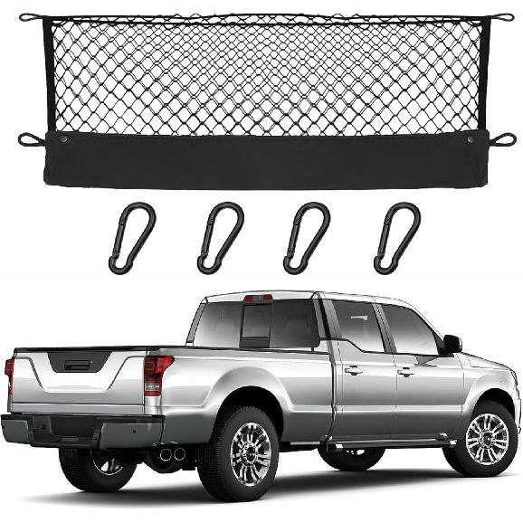 Cargo Net Truck Bed Trunk Compatible With 2025 2024 -2013 Chevrole Pickup Chevy Silverado & Colorado WT LS LT LTZ & GMC Sierra 1500/2500HD/3500HD Car
