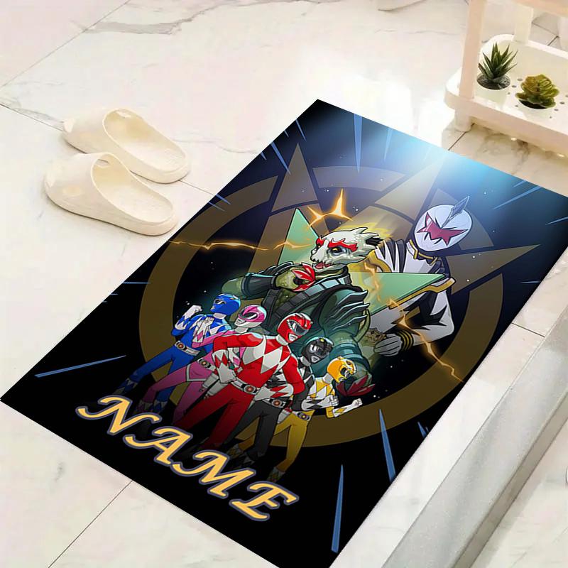 Custom 1Pc Power Rangers Heroic Team Rug Office Carpet Indoor Outdoor Entrance Doormat Nonslip Soft And Comfortable Living Room D2915220