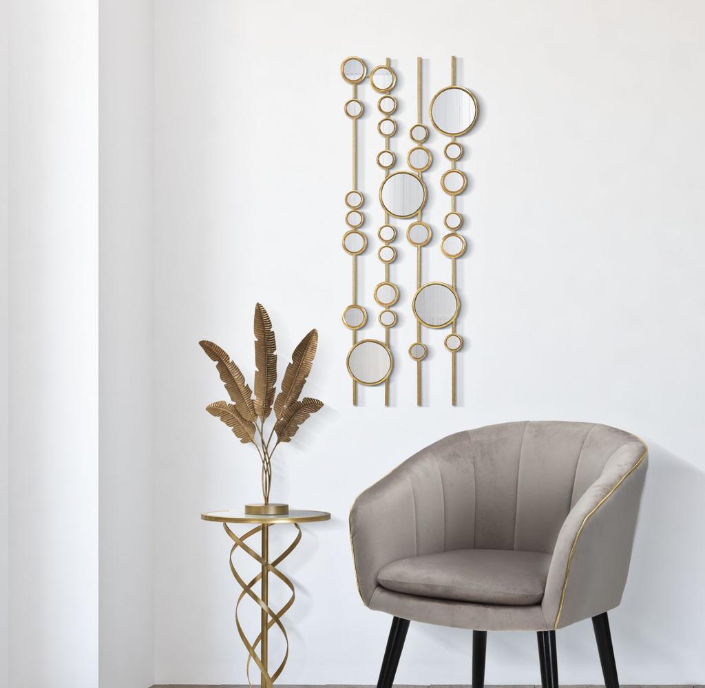 Wall Panel Small Mirrors 35.5X1.5X90 Cm