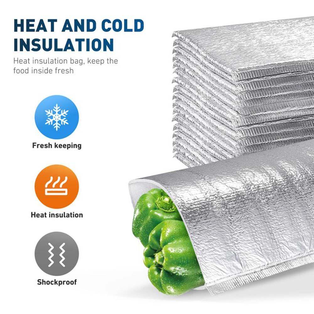 Foil Food Takeaway Packaged Hot &Cold Pouch Kitchen Gadgets Food Pouches Thermal Insulation Bag