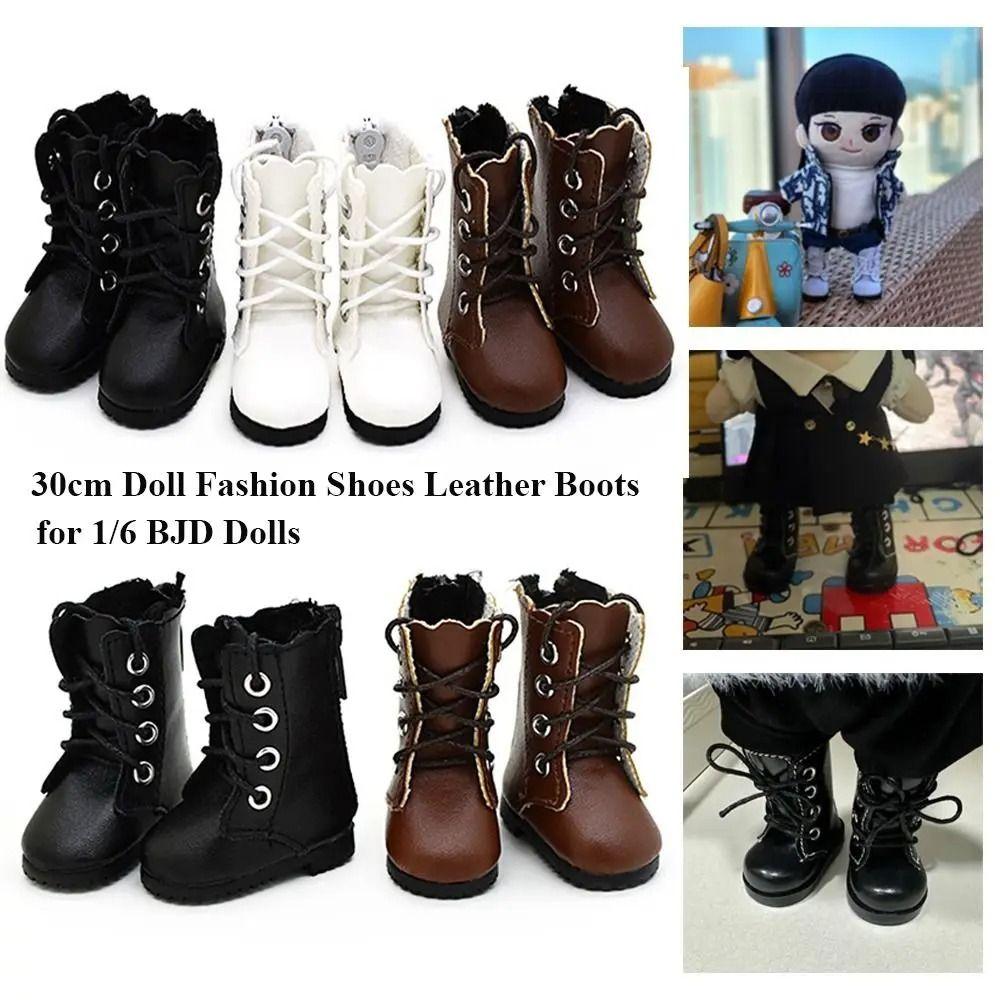 PU Leather Doll Boots Casual Wear Doll Leather Shoes Humanoid 1/6 Doll Shoes  Children's Toy