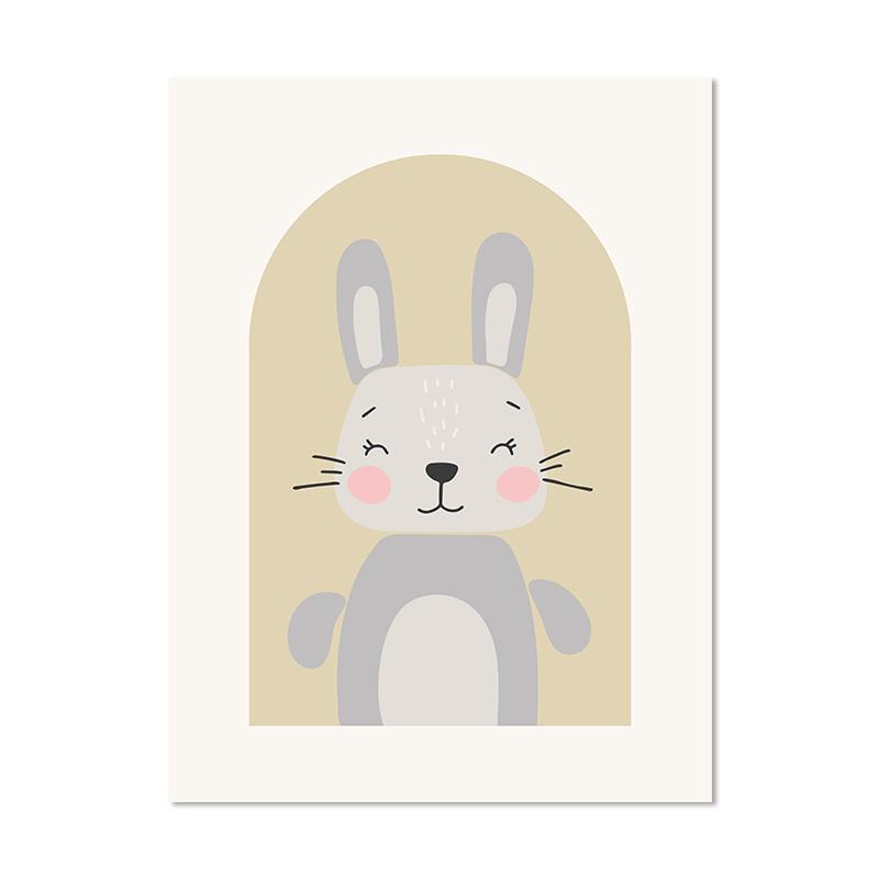 Cartoon Cute Lion Hippo Bear Giraffe Animals Nursery Posters Prints Canvas Painting Wall Art Pictures Baby Room Home Decor