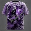 Men's 3D Zombie Horror Print T-Shirt, Casual Round-Neck Short-Sleeve Top Summer Loose-Fit T-Shirt Halloween-Themed Men's Top