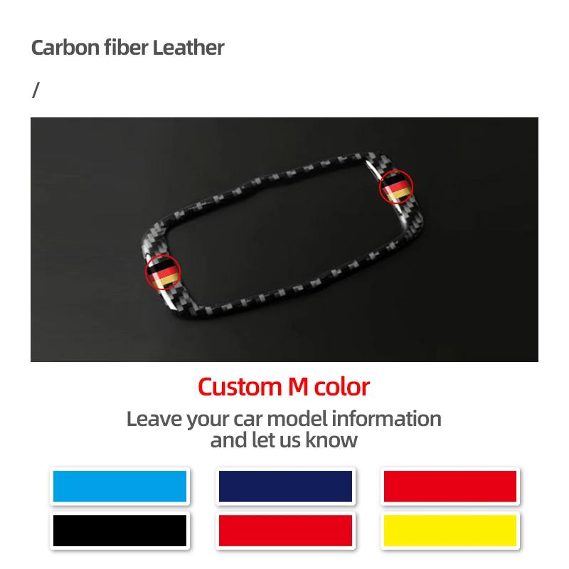 For BMW E60 5 Series 2005-2010 Carbon Fiber Dashboard Headlight Switch Panel Knob Trim Sticker Tuning Car Interior Accessories