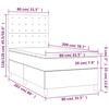 Box Spring Bed with Mattress Light Grey 80 x 200 cm Fabric