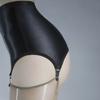 Vestido Minifalda Negro Retro Tirantes Pinzas Metálicas Falda de Ligero Moldeador de Cintura Ropa Interior Elástica Sexy Disfraces para Discoteca Bailarina