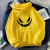 High-Quality Fashion Trendy Printed Autumn Winter Frayed Edge Emoji Printed Hoodie Sweatshirt Unisex Korean Style Trendy Casual