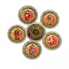 Fortune, Fortune, Longevity, Happiness, Wealth, Creative Wealth Attraction Coins, Color Printed Commemorative Medals, Metal Crafts, Badges