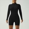 New Zipper One-piece Yoga Suit for Women, Running Fitness, Hip Lifting, High-intensity Pilates Tight Sports Jumpsuit