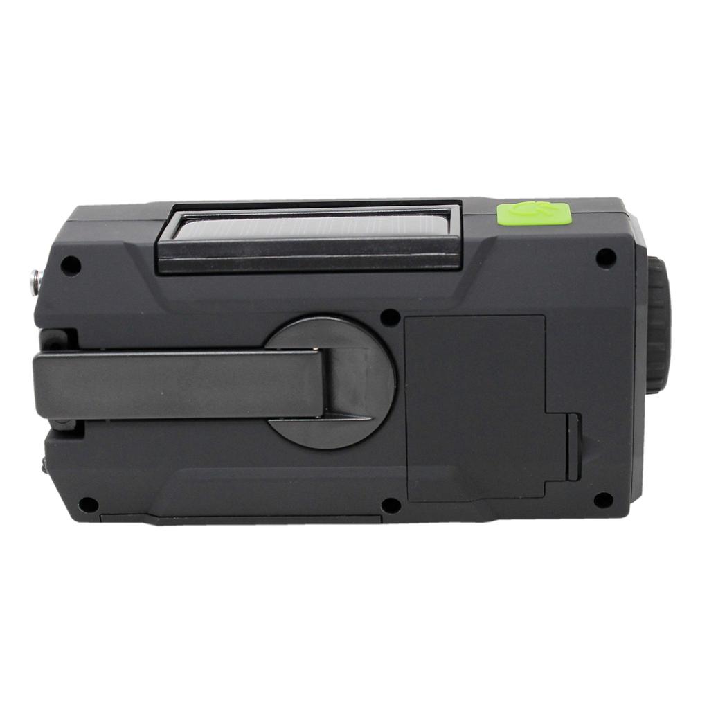 WINTECH Waterproof Portable Radio with LED Portable Charging USB Cable and Adapter Battery Solar Charging KDR-201CWP Hand-Crank FM/AM Light, Green,