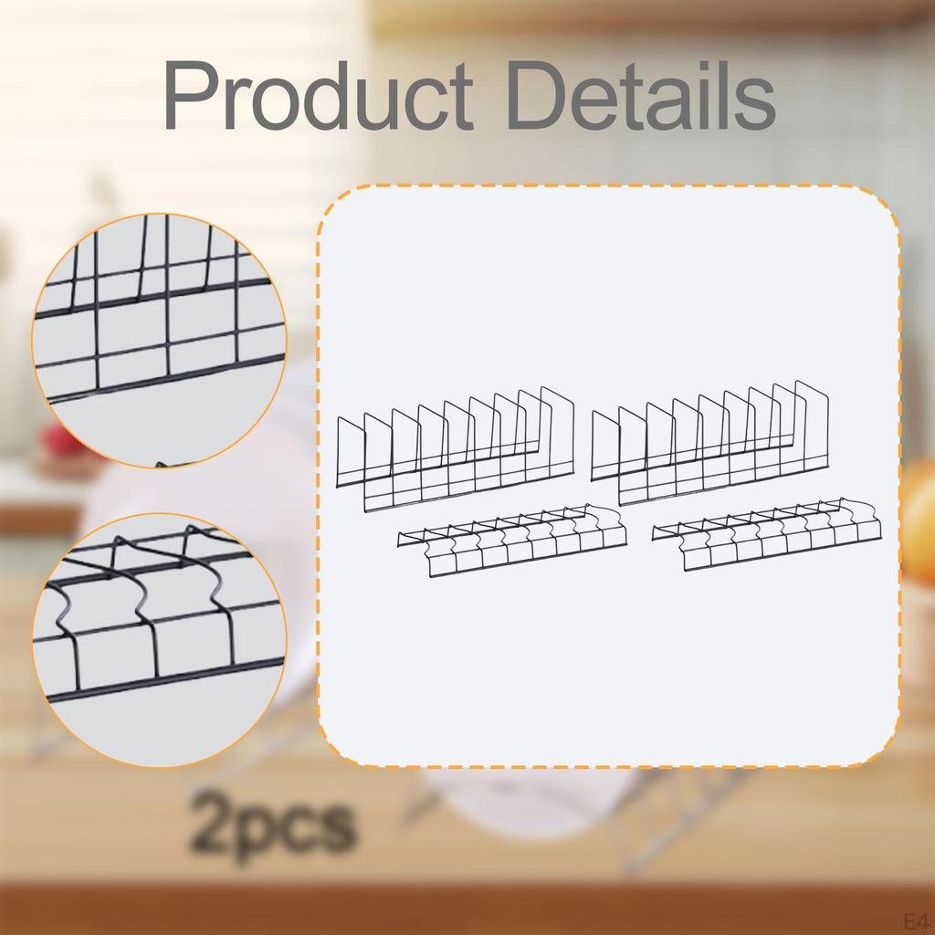 2 Bowl Rack Dish Holder Utensils Multifunction Stable Plate Stand Drain Basket for Counter