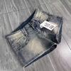 Women's Low Waist Punk Rock Denim Shorts: Retro Slim Hip-Hugging Hot Pants