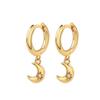 925 Silver Needle Vintage Geometric Pendant Earrings Round/Square/Shell Earrings for Women Fashion Jewelry Pendientes