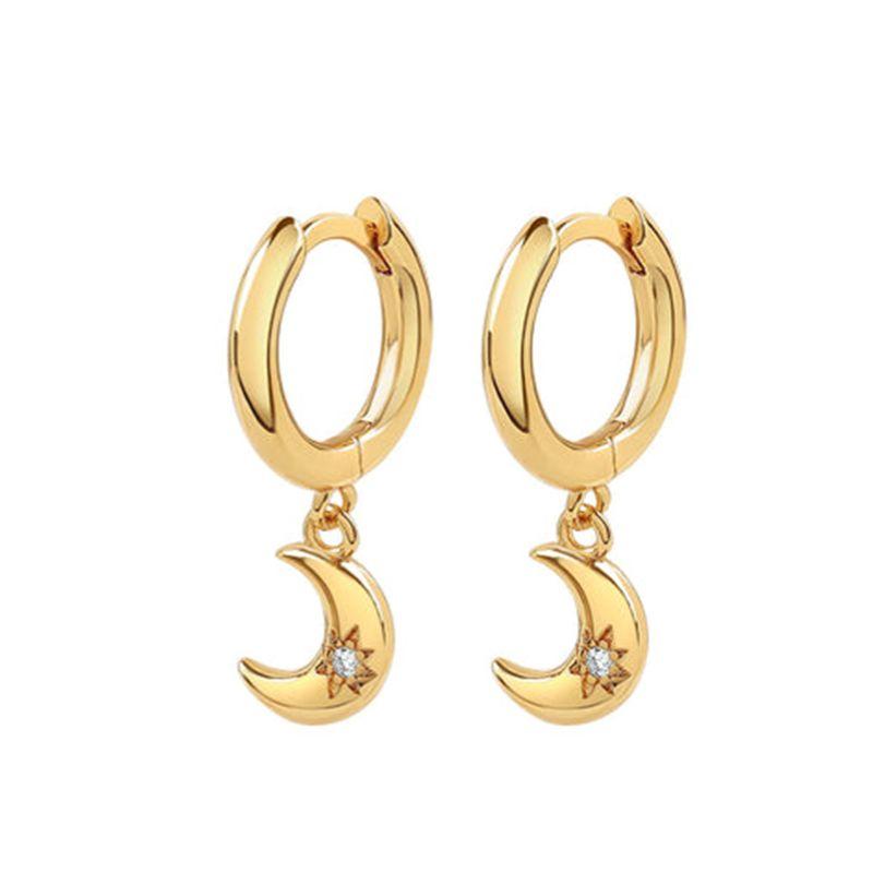 925 Silver Needle Vintage Geometric Pendant Earrings Round/Square/Shell Earrings for Women Fashion Jewelry Pendientes
