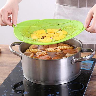 Lid For Pan Silicone Lid Spill Stopper Cover For Pot Pan Kitchen Accessories Cooking Tools Flower Cookware Kitchen Accessories