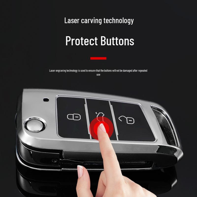 TPU Folding Protective Shell for 2017 Volkswagen Passat Remote Key