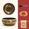 12CM Nepal Handmade Singing Bowls Set, Buddha Mantra Design, Tibetan Sound Bowl for Yoga and Meditation