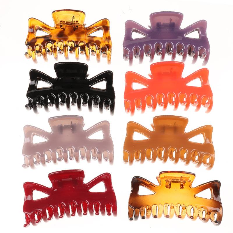 Jednoduchá jednobarevná spona s drápem Velká spona do vlasů Krab Bath Spona do culíku pro ženy Dívky Vlasové doplňky Nástroj pro úpravu vlasů