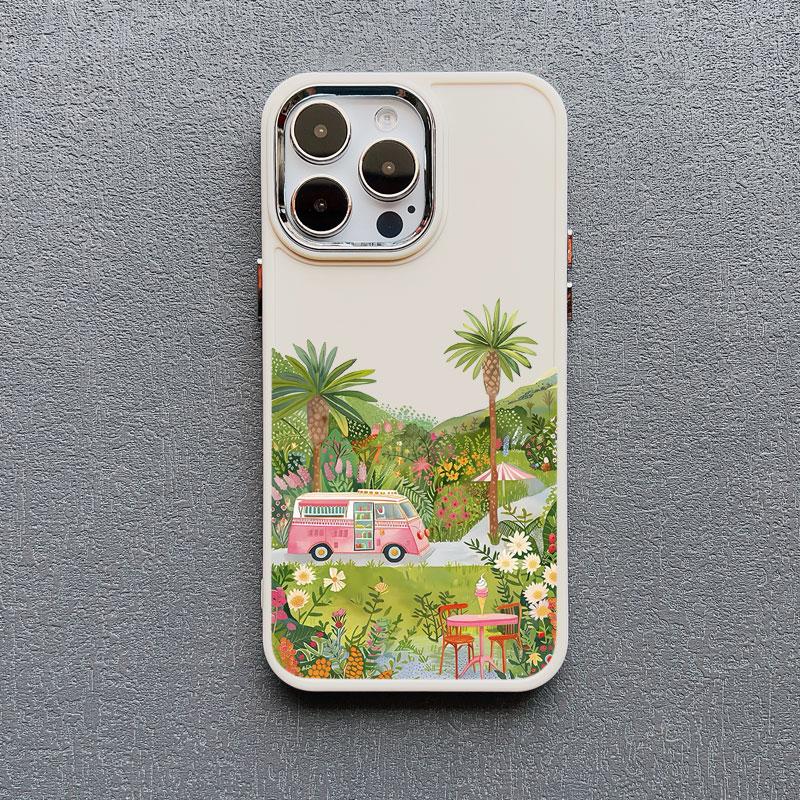 

Coconut Tree Silicone Phone Case For iPhone 16 Pro Max 11 12 13 14 15 Pro Max X XR XS 7 8 15 Plus SE2 Summer Scenery Back Covers iphone 16Pro