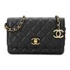 WOC Grain Cow Leather Material Gold Metal Shoulder Bag, Crossbody Bag Women's Black AP3479-B13668-94305