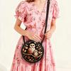 Owl Print Round Shoulder Bag Casual Messenger Bag for Woman Best Gifts 2D Flat Casual Daily Crossbody Bag